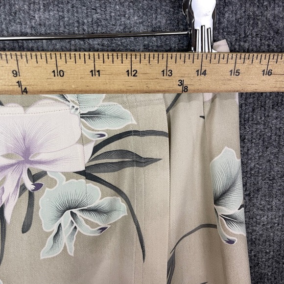 Vintage Tommy Bahama 100 % Silk Wrap Skirt‎ Floral Print Beige size 10 - Picture 4 of 6